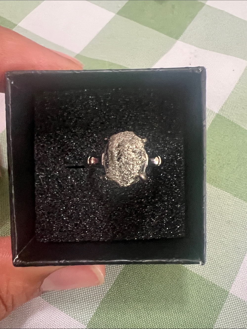 Silver Sparkle Druzy Statement Ring - Women Jewelry